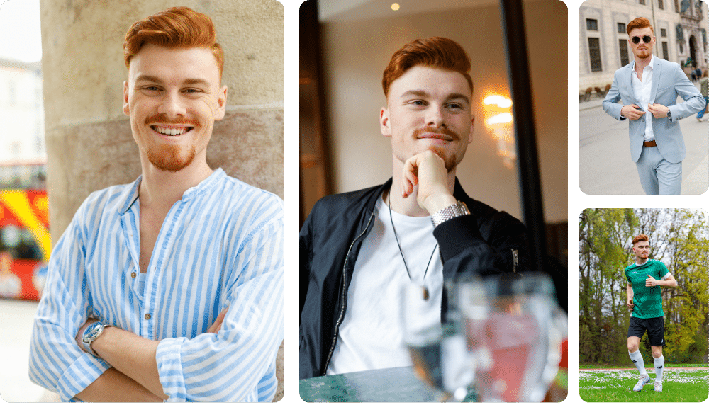 ⭐⭐⭐⭐⭐
''Habe die Fotos bei Tinder verwendet und dort meine aktuelle Freundin kennengelernt. Werde Jeroen bald für ein Paarshooting zu buchen. ''
– Rafael, München